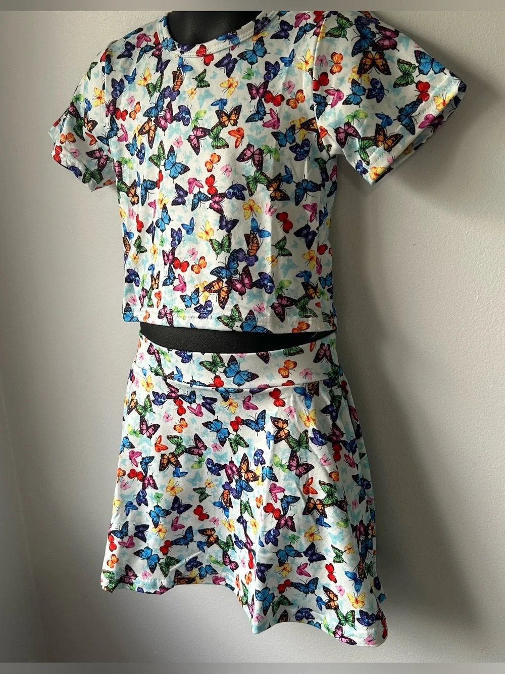 NEW Butterfly 3-Piece Skirt & Top Set Handmade 12T - Picture 7 of 12